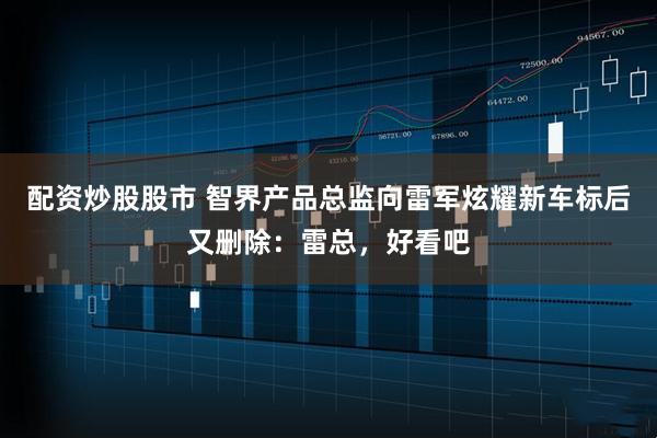 配资炒股股市 智界产品总监向雷军炫耀新车标后又删除：雷总，好看吧